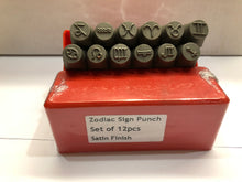 Load image into Gallery viewer, PARUU® Zodiac sign Punch Stamp 12 pc Set st1021-8mm - PARUU INC
