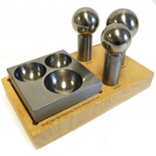 PARUU® King Size Doming Block 40mm 45mm 50mm Punch Set Made Of Steel Dapping Jewelers Tool st1006 - PARUU INC