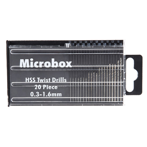 20 pcs 0.3-1.6mm Micro HSS Twist Drill Bit Set for Hand Drill Push Rotary Tool st1010 - PARUU INC
