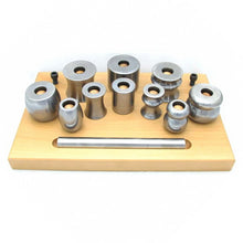 Load image into Gallery viewer, Paruu Bangle forming die set 10 pc on wood base st1025 - PARUU INC
