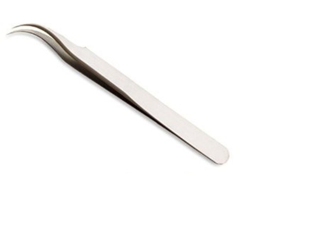 Curved Fine Point Tweezer 7 made with Stainless steel Tool ST10 - PARUU INC