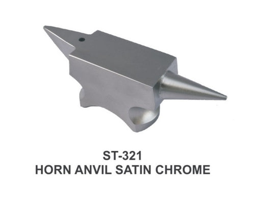 PARUU® Professional Mini horn Anvil satin chrome for precision work st321 - PARUU INC
