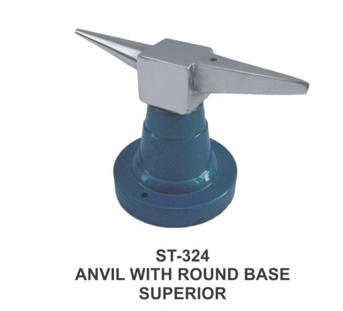 PARUU® Anvil with round base goldsmith steel jeweler tool st324 - PARUU INC