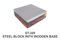 Load image into Gallery viewer, PARUU® STEEL BLOCK 4&quot; ON WOODEN BASE ST329 - PARUU INC
