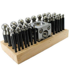 Load image into Gallery viewer, PARUU®37 pc Doming Block and Punch Set made of Steel Dapping metal shaping tool Craft st416 - PARUU INC

