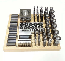 Load image into Gallery viewer, PARUU® 40 Pc Jumbo Doming Punch and Block Set wooden stand st421 - PARUU INC
