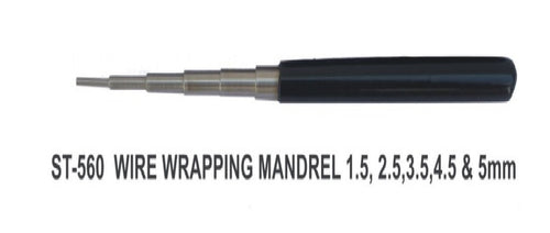 PARUU® wire wrapping mandrel 1.5 - 2.5 - 3.5 - 4.5 - 5mm jeweler tool st560 - PARUU INC