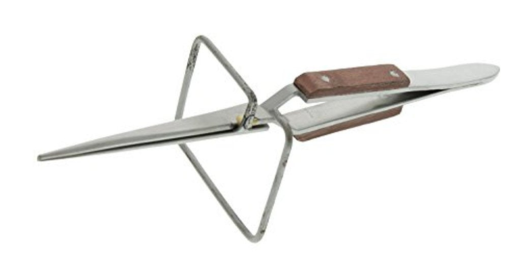Set of 2 Fiber Grip Soldering Crosslock Tweezers With Stand Straight st68 - PARUU INC